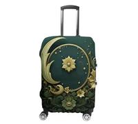 GFLFMXZW Housse de bagage Ramadan sur papier peint vert pour valise, approuvée par la TSA, élégante, lavable, extensible, protection anti-rayures pour bagages de 48 à 81 cm, Style :, M, Housse de