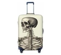 GFLFMXZW Housse de bagage squelette humain élégante housse de valise lavable extensible protection anti-rayures pour bagages de 45,7 à 78,7 cm, Noir , XL