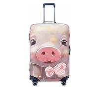 GFLFMXZW Lovely Pig Housse de bagage élégante lavable extensible anti-rayures pour bagages de 45,7 à 78,7 cm, Noir , M