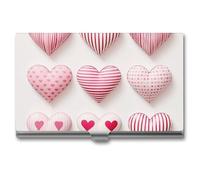 GFLFMXZW Porte-cartes de visite en métal pour homme et femme - Porte-cartes de poche en forme de cœur pêche vif - Porte-cartes de crédit - Porte-carte d'identité - Fermeture à boucle, Style :