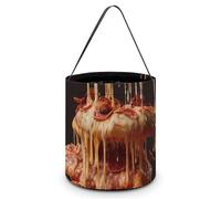 GFLFMXZW Sacs à friandises ou à friandises d'Halloween avec poignées, portable, pliable, panier à bonbons d'Halloween, sac fourre-tout réutilisable pour emballage de cadeaux, style, 20 x 20 x 22 cm,