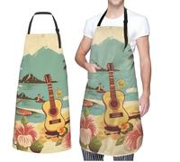 GFLFMXZW Tablier pour homme et femme - Tabliers imperméables - Partition de musique - Tablier de travail réglable pour la vaisselle, Vintage Hawaï, taille unique