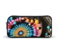 GFLFMXZW Trousse à crayons à grande ouverture - Grande capacité - Style abstrait - Moderne - Esthétique - Fermeture éclair - Pochette de maquillage portable pour pièces de monnaie - Organiseur de