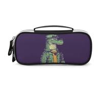 GFLFMXZW Trousse à crayons à large ouverture - Grande capacité - Motif crocodile - Portable - Esthétique - Fermeture éclair - Avec poignée - Pour organiser le bureau, Style :, Taille unique, Trousse à