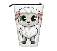 GFLFMXZW Trousse à crayons télescopique avec fermeture éclair Motif agneau, Noir , Taille unique