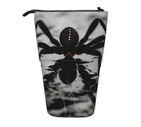 GFLFMXZW Trousse à crayons télescopique avec fermeture éclair Motif araignée noire, Noir , Taille unique