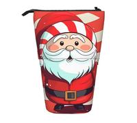 GFLFMXZW Trousse à crayons télescopique avec fermeture éclair Motif homme de Noël, Noir , Taille unique