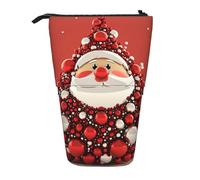 GFLFMXZW Trousse à crayons télescopique avec fermeture éclair Motif Noël, Noir , Taille unique