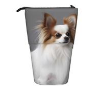 GFLFMXZW Trousse à crayons télescopique avec fermeture éclair Motif papillon Blanc, Noir , Taille unique