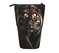 GFLFMXZW Trousse à crayons télescopique avec fermeture éclair Motif tigre sauvage, Noir , Taille unique