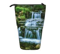 GFLFMXZW Trousse à crayons télescopique avec impression cascade et fermeture éclair, Noir , Taille unique