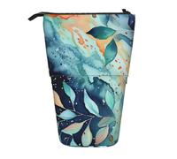 GFLFMXZW Trousse à crayons télescopique avec motif aquarelle et fermeture éclair, Noir , Taille unique