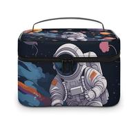 GFLFMXZW Trousse de maquillage de voyage pour femme - Astronaute - Vol spatial - Trousse de maquillage pour sac à main - Grand étui de rangement de maquillage - Sac de réception - Vol spatial - 25 x