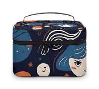 GFLFMXZW Trousse de maquillage de voyage pour femme, différentes planètes, pochette de maquillage pour sac à main, grande trousse de rangement de maquillage, sac de réception, différentes planètes, 25