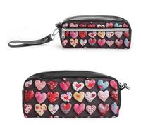 GFLFMXZW Trousse de maquillage de voyage pour femme en forme de cœur - Grande trousse de rangement de maquillage en forme de cœur - 20 x 10 x 5,5 cm, Formes de cœur, 20*10*5.5cm, Trousse de maquillage