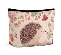 GFLFMXZW Trousse de maquillage de voyage pour femme - Jolie pochette de maquillage en forme de hérisson pour sac à main, grande trousse de rangement de maquillage, joli hérisson, taille unique, Joli