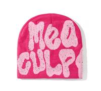 GFLPO MEA Culpa Beanie Y2k Beanie Women Beanies Y2k Hat Graphic Beanies Winter Hat Knit Skull Cap Knitted Cap Y2k Accessories Rose