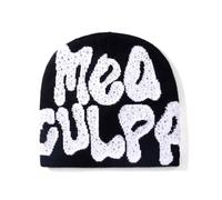 GFLPO MEA Culpa Beanie Y2k Beanie Women Beanies Y2k Hat Graphic Beanies Winter Hat Knit Skull Cap Knitted Cap Y2k Accessories