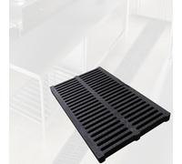 GFLPSQIA caniveau Drainage Drainage De Canal en Résine De Largeur 10 15 20 25 30 35 40 50 Cm, Système De Drainage De Tranchée Extérieur pour Écoles/industriels(W 35cm x H 5cm)