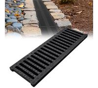 GFLPSQIA caniveau Drainage Gouttière De Canal en Résine De 50 Cm De Longueur, Drain De Sol Antidérapant pour Trottoir/Jardin D'usine/usines, Grilles De Drainage(W 10cm x H 2cm)