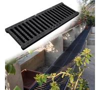 GFLPSQIA caniveau Drainage Grilles De Drainage pour Allées Extérieures (10, 15, 25, 45, 50 Cm De Large), Caniveaux De Drainage pour Terrasses, Jardins sur Toit(30 x 2 cm/12 x 1 in)