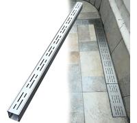 GFLPSQIA caniveau Drainage Système De Drainage Extérieur en Tranchée, 100 Cm De Long, Siphon De Sol en Acier Inoxydable pour Jardin sur Toit, Atelier(10 x 4 cm/4 x 1.6 in)