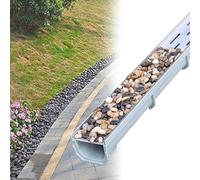 GFLPSQIA caniveau Drainage Tuyau De Drainage De Canal en Résine De Largeur 10 15 20 25 Cm, Fossé De Drainage À Haute Charge, Kit De Drainage De Canal en Acier(L X W X H 100 X 15 X 25CM)