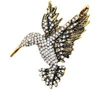 GFM Broche colibri - Noël, anniversaire, Saint-Valentin, fête des mères - (BRCH-HMB-ENM), Petit, Métal
