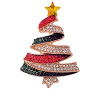 GFM® Broche de Noël Bonhomme de Neige Père Noël Clochettes Couronne - (BRCH-CHRIS-D/E), Small, Métal, Cristal
