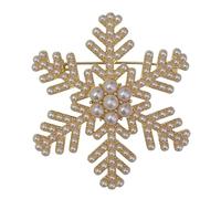 GFM Broche de Noël flocon de neige - (BRCH-SNFLK-BB), Small, Métal, Cristal