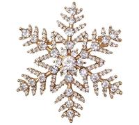 GFM Broche de Noël flocon de neige - (BRCH-SNFLK-BB), Small, Métal, Cristal
