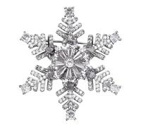 GFM Broche de Noël flocon de neige - (BRCH-SNFLK-BB), Small, Métal, Cristal