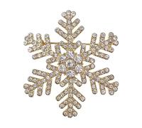 GFM Broche de Noël flocon de neige - (BRCH-SNFLK-BB), Small, Métal, Cristal
