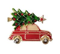 GFM® Broche de Noël scintillante - Père Noël, arbre de Noël, couronne, Rudolph, bâton de bonbons, bonhomme de neige, renne (BRCH-CHRIS-C), Small, Métal, Cristal