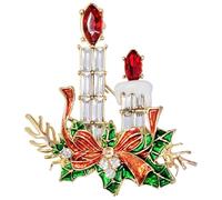 GFM® Broche de Noël scintillante - Père Noël, arbre de Noël, couronne, Rudolph, bâton de bonbons, bonhomme de neige, renne (BRCH-CHRIS-C), Small, Métal, Cristal