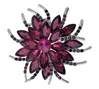 GFM Broche en cristal d'inspiration vintage Art déco pour mariage, anniversaire, anniversaire de mariage, Small, Métal, Cristal