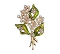 GFM Broche Florale Forget Me Not - Cristal & Strass Ornée Pin, M, Métal