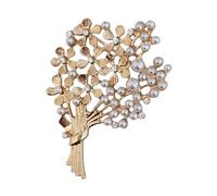 GFM Broche Florale Forget Me Not - Cristal & Strass Ornée Pin, M, Métal