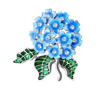 GFM Broche florale Forget Me Not - Noël, anniversaire, fête des mères, Saint-Valentin, anniversaire de mariage, jour du Souvenir, Moyen, Métal
