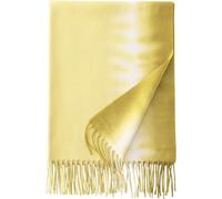 GFM Châle réversible de style pashmina doux au toucher cachemire pour l'automne et l'hiver (Pash-Omb), Vert moutarde., L