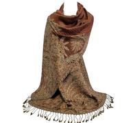 GFM® Châle style pashmina motif mosaïque florale (MSC-A), .Pnx-Phoenix-Marron cuivré, L