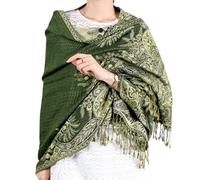 GFM Écharpe de style pashmina de fleurs en mosaïque.(MSC-A)
