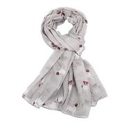 GFM® Écharpe Jack Russell pour femme - Printemps été - Toutes saisons, JR-23-HLBH-Gris, L