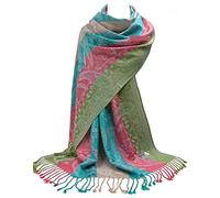 GFM® Écharpe style pashmina motif floral cachemire mosaïque (MSC-B), MSC2-C13