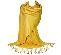 GFM® Écharpe style pashmina - Toutes saisons - Tissage sergé doux - B9, Or jaune B9., L
