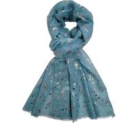 GFM® Foulard imprimé notes de musique or rose pour femme pour printemps et été, Mu-13-Turquoise, L