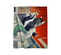 GFM® mélange de soie écharpe d'été basée sur l'art de la peinture (VSLK-Chagall-L'anniversaire) FS-VSLK-SC-3773-A