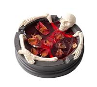 Gfm818 Bougies squelettes parfumées ambre gothique ferme et Halloween Marron 12 x 11,5 x 4 cm