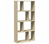 GFMGUEMV Bibliothèque moderne en bois de chêne Sonoma, 60 x 20 x 120 cm, avec design géométrique et compartiments polyvalents pour un rangement flexible, peut également être utilisée comme séparateur