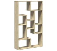 GFMGUEMV Bibliothèque moderne en chêne Sonoma 72 x 20 x 120,5 cm en bois avec design géométrique et compartiments polyvalents pour un rangement élégant, peut également être utilisée comme séparateur